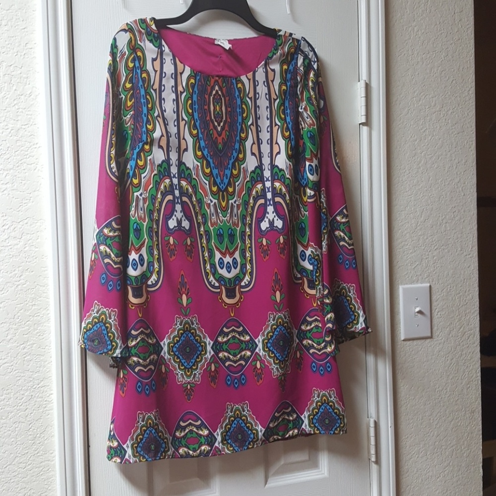 Bright patterned dress